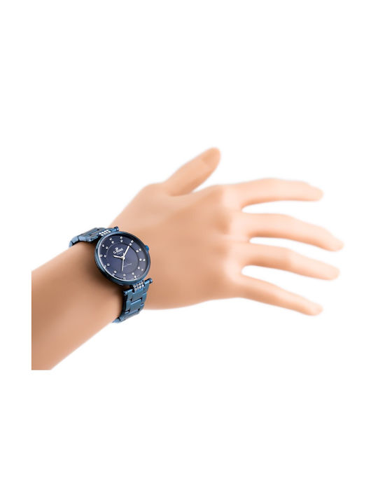 G.Rossi Women's Watch with Blue Metal Bracelet