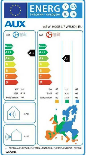 Arielli Κλιματιστικό Inverter 9000 BTU A++/A+