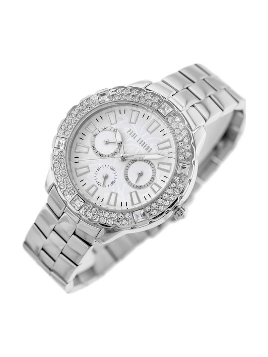 Paul Lorens Women's Watch Chronograph with Silver Metal Bracelet