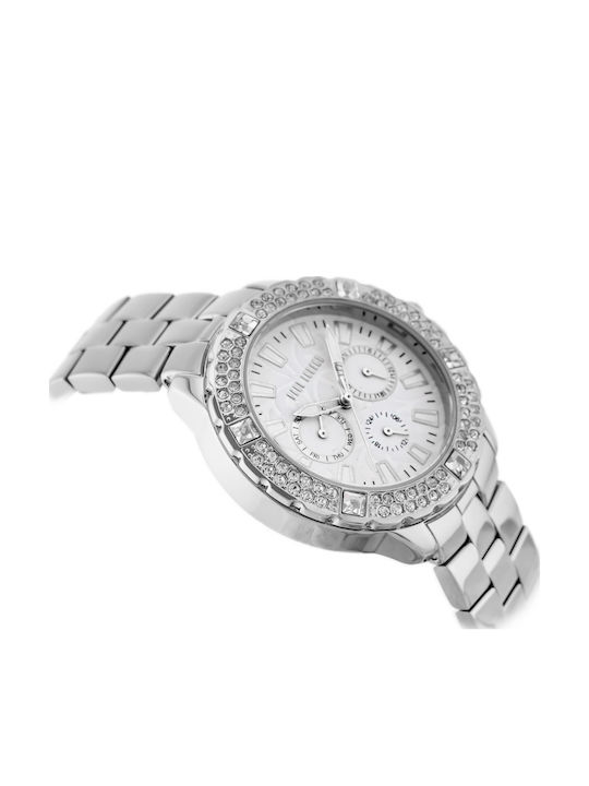 Paul Lorens Women's Watch Chronograph with Silver Metal Bracelet