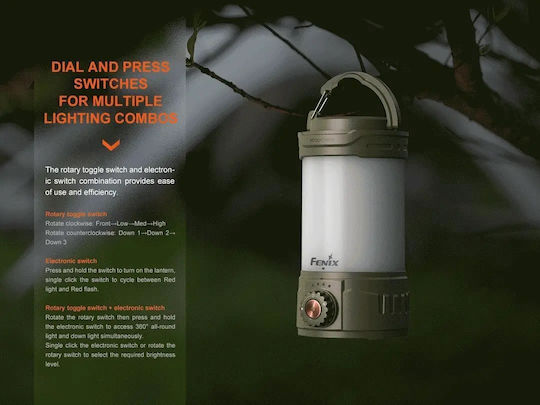 Dulotec CL26R Pro Laterne Led Wiederaufladbar für Camping Wasserdicht mit Taschenlampe & Powerbank 500lm Grüne