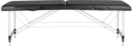 Prestige Aluminum Folding Black Massage and Physiotherapy Bed 186x59cm