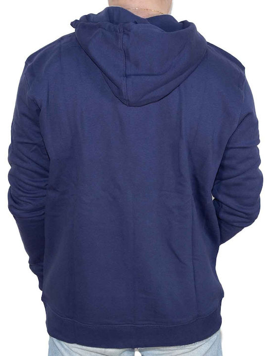 Blue Hooded Cardigan