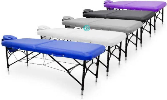 ICosmetics Aluminum Portable Orange Massage and Physiotherapy Bed 185x70cm