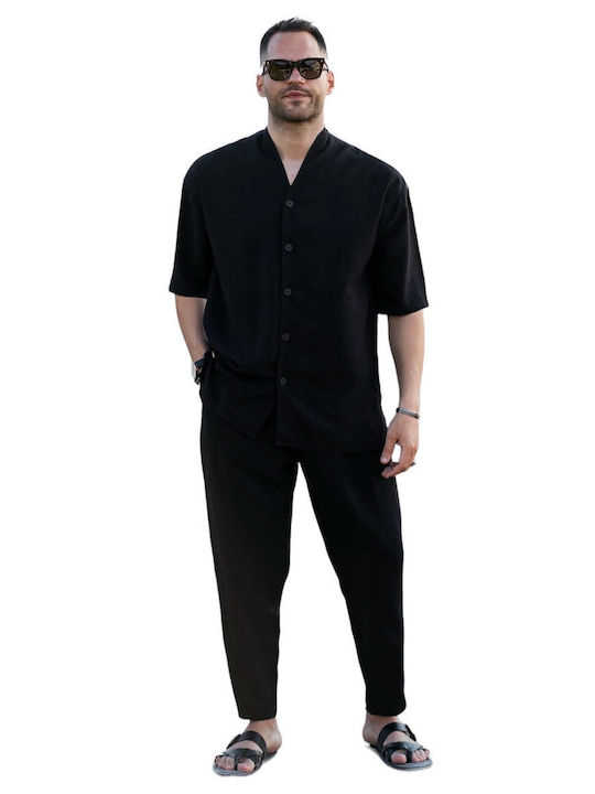 Twin Black Herrenhemd Overshirt Black