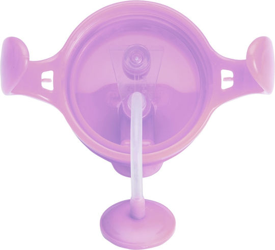 Munchkin Παιδικό Ποτηράκι με Λαβές και Καλαμάκι Click Lock από Πλαστικό Λιλά 207ml για 6m+