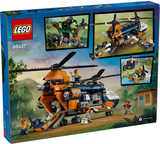 LEGO City Jungle Explorer Helicopter at Base Camp for 8+ Years 881 Pieces