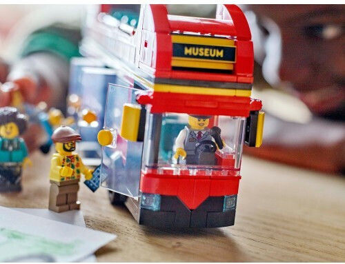LEGO City Red Double-decker Sightseeing Bus for Ages 7+ 384 Pieces