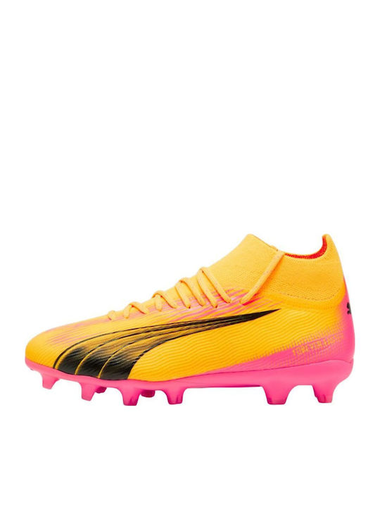 Ultra Pro Fg Ag Jr Kids Molded Soccer Shoes with Sock Orange