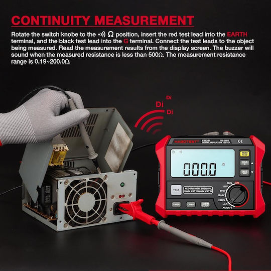Habotest HT5205 Tester Digital de Izolație 2500V