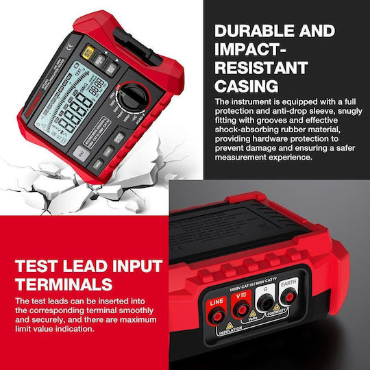 Habotest HT5205 Tester Digital de Izolație 2500V