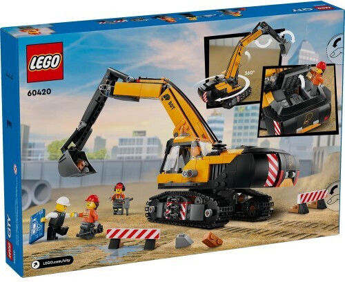 LEGO City Yellow Construction Excavator for Ages 8+ 633 Pieces