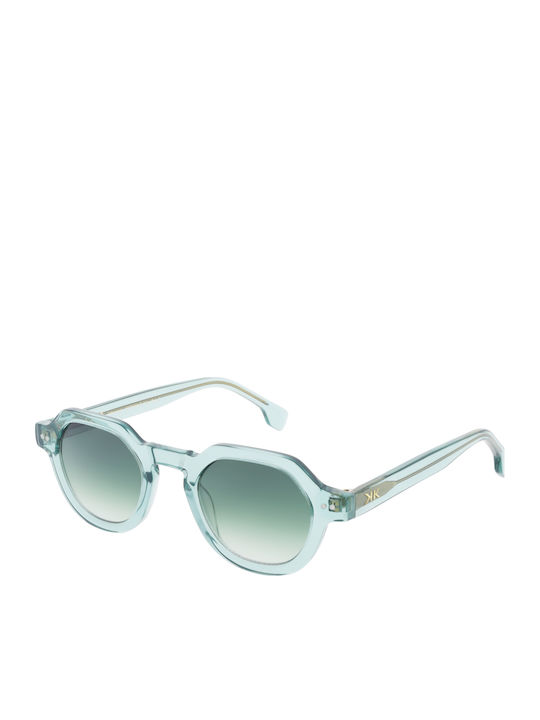 Invu Unisex Sunglasses with Green Plastic Frame and Green Gradient Lens KT22404D