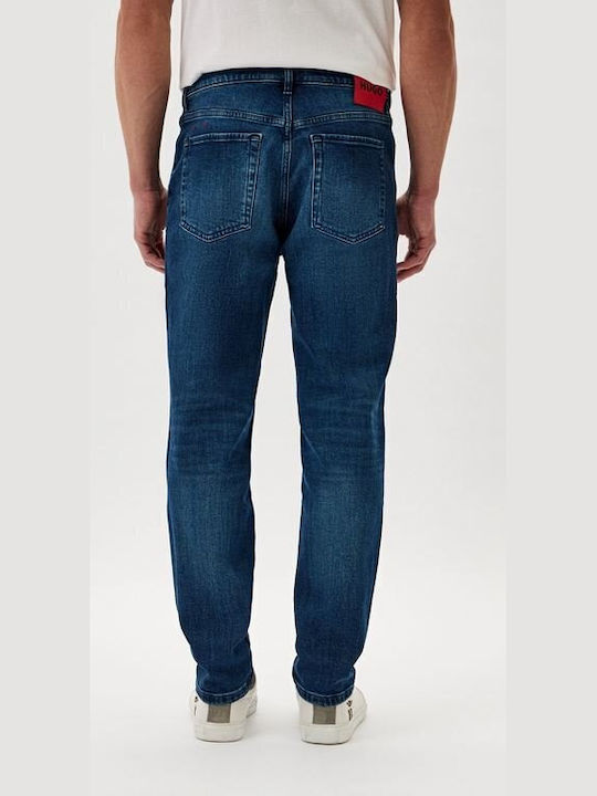 Brak Pantaloni de Bărbați din Jean în Linie Tapered Marina