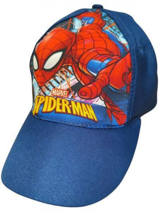 Marvel Παιδικό Καπέλο Jockey Υφασμάτινο Spiderman Μπλε