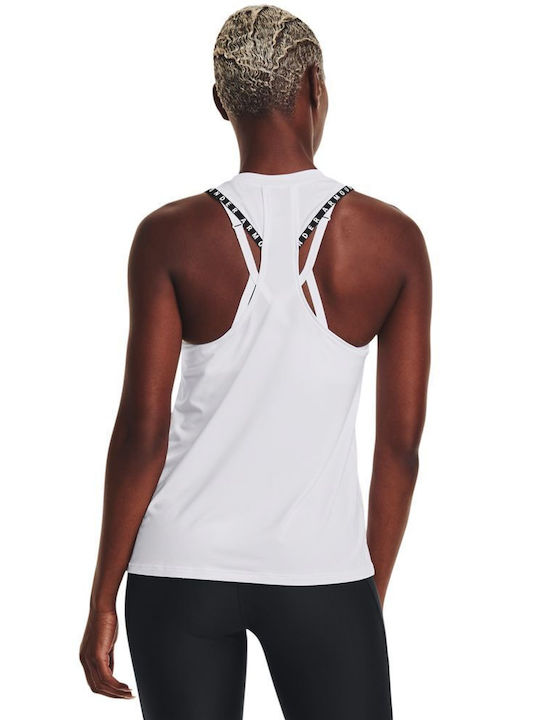 Under Armour Knockout Novelty Women's Athletic Blouse Sleeveless White