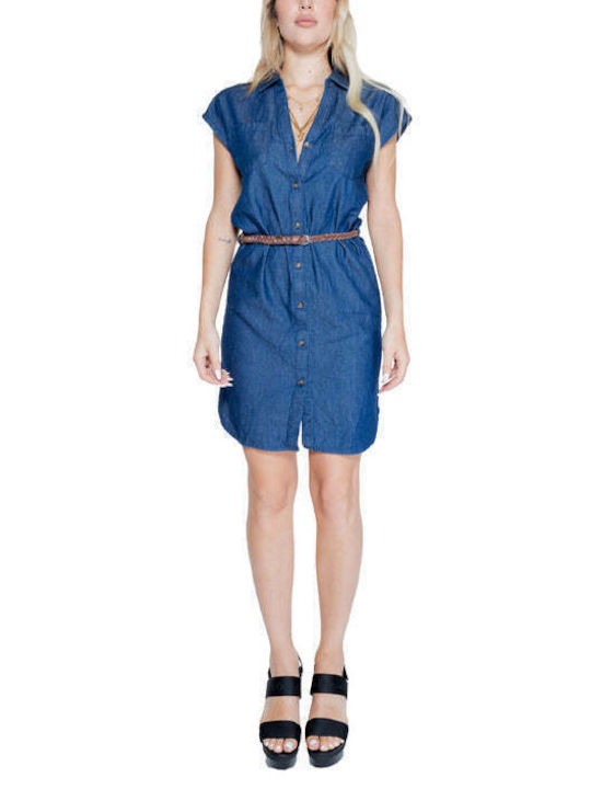 Jacqueline De Yong Sommer Hemdkleid Kleid Blau