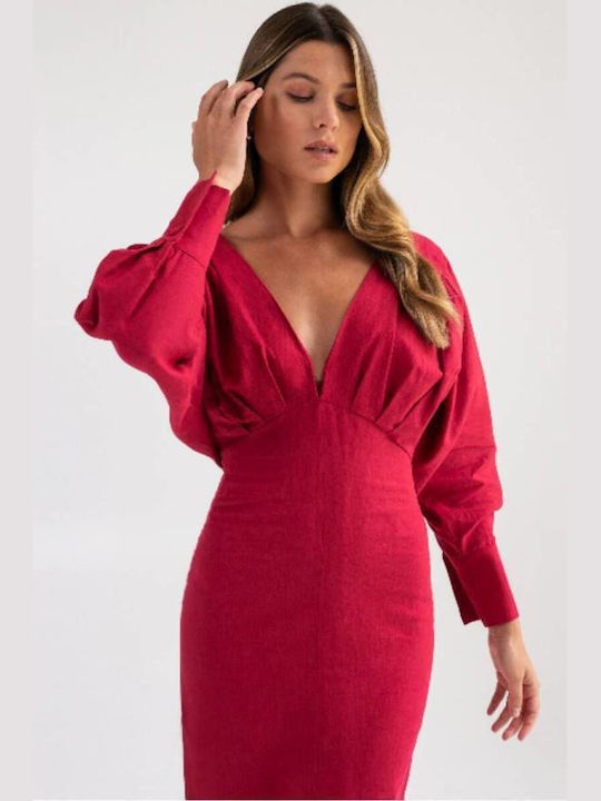 Mind Matter Rochii de vară pentru femei Maxi Rochie cu cămașă Rochie Red