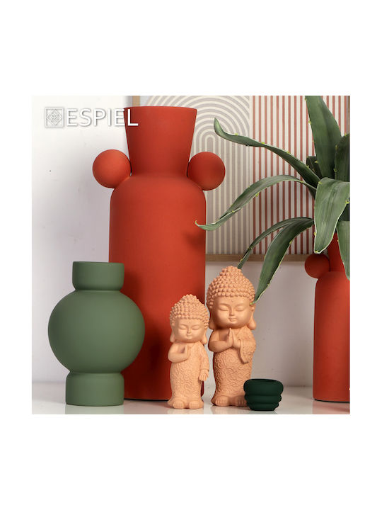 Buddha Figure Polyresin Beige 14cm
