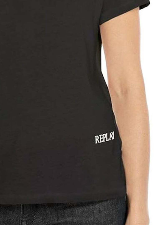 Replay Damen Bluse Schwarz