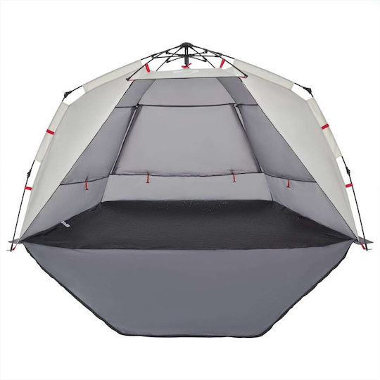 vidaXL Καλοκαιρινή Σκηνή Camping Γκρι για 3 Άτομα 370x180x116εκ.