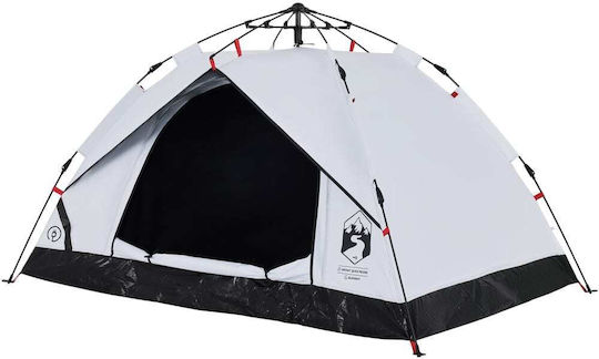 vidaXL Σκηνή Camping Igloo Λευκή για 2 Άτομα 360x135x105εκ.