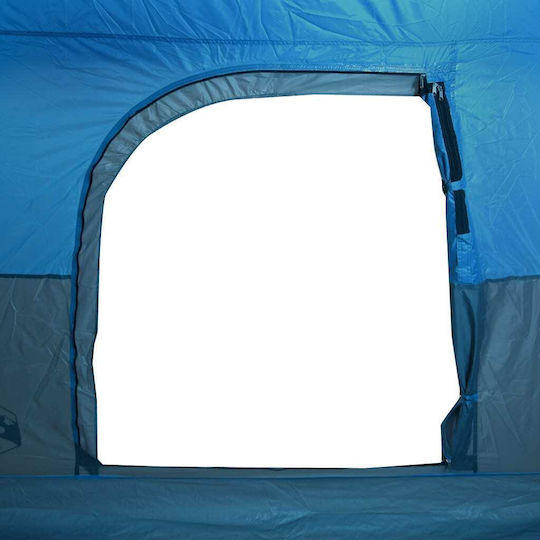 vidaXL Палатка За Къмпинг Синя За 4 Човека 245x215x190см