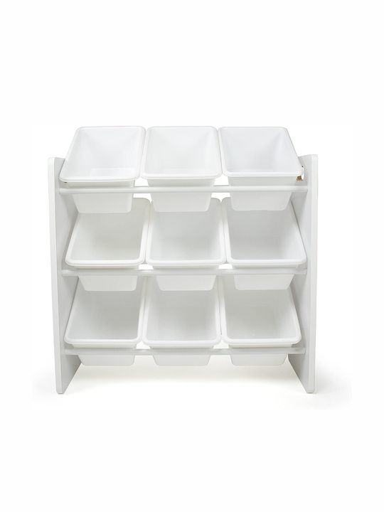 Sistem de Depozitare Jucării din Plastic Alb 65x26.5x60cm 1buc