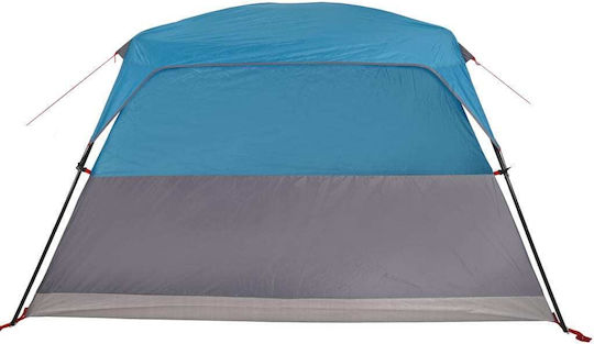 vidaXL Палатка За Къмпинг Синя За 4 Човека 245x215x190см
