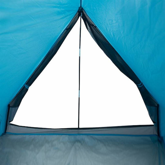 vidaXL Camping Tent Blue for 2 People 210x150x120cm
