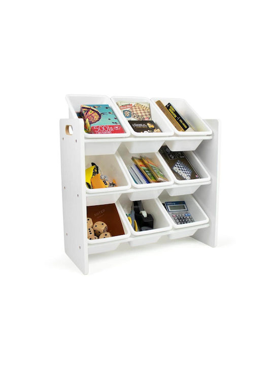 Sistem de Depozitare Jucării din Plastic Alb 65x26.5x60cm 1buc