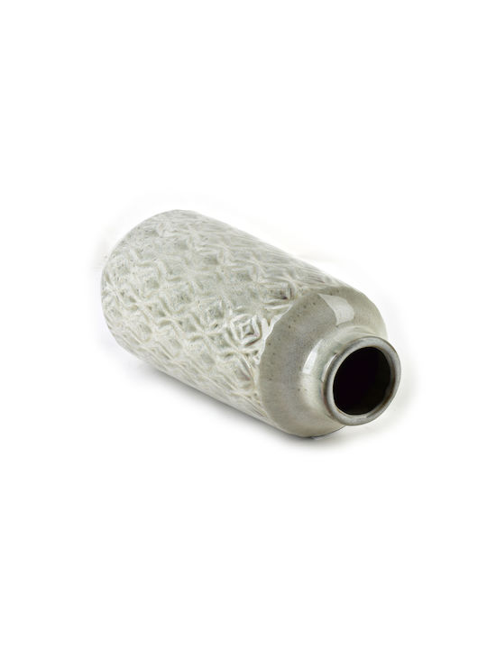 Mondex Dekorative Keramikvase Yarine Grau Y8cm