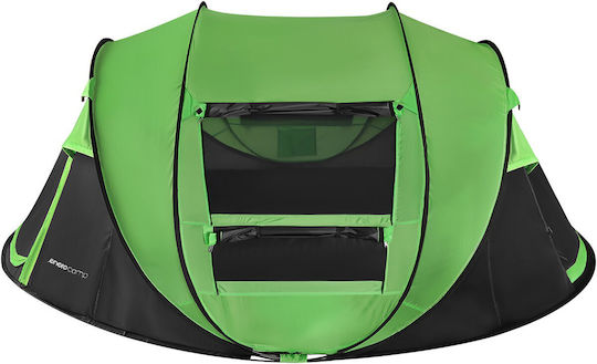 Camp Summer Camping Tent Pop Up Green for 4 People 280x210x115cm