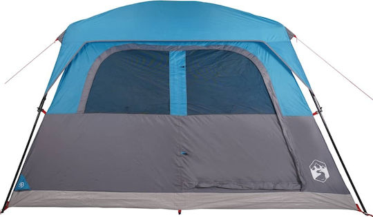 vidaXL Camping Tent Cabin Blue 3 Seasons for 6 People 310x275x200cm