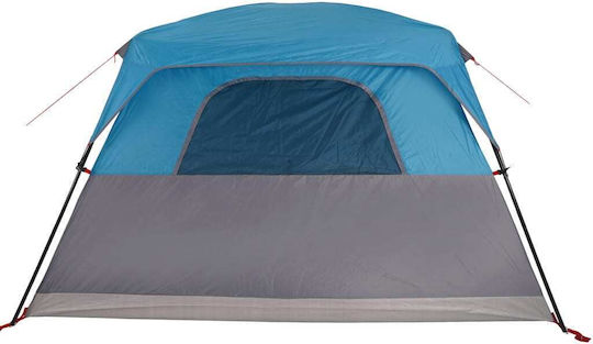 vidaXL Camping Tent Cabin Blue 3 Seasons for 6 People 310x275x200cm