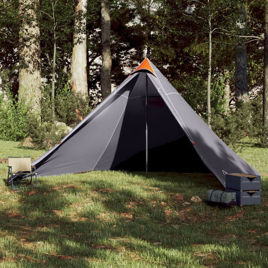 vidaXL Cort Tip Teepee Gri pentru 7 Persoane