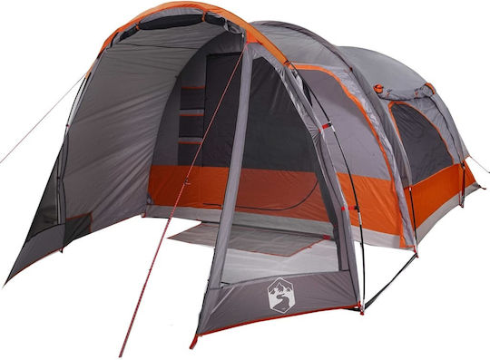 vidaXL Campingzelt Tunnel Gray für 6 Personen 500x305x205cm Grau/Orange
