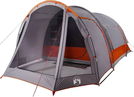 vidaXL Campingzelt Tunnel Gray für 6 Personen 500x305x205cm Grau/Orange