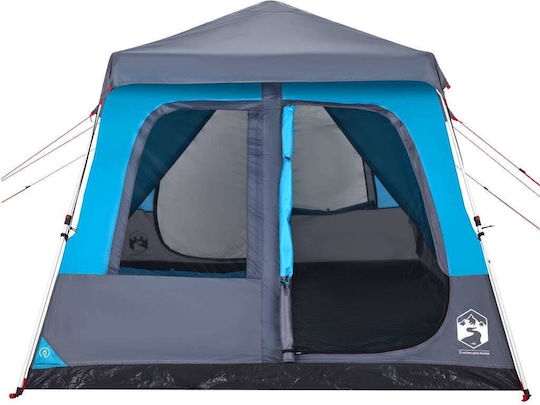 vidaXL Camping Tent Blue for 5 People 438x268x210cm
