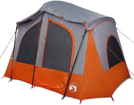 vidaXL Σκηνή Camping Γκρι για 5 Άτομα 340x297x210εκ. Γκρι/Πορτοκαλί