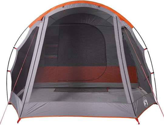 vidaXL Campingzelt Tunnel Gray für 6 Personen 500x305x205cm Grau/Orange