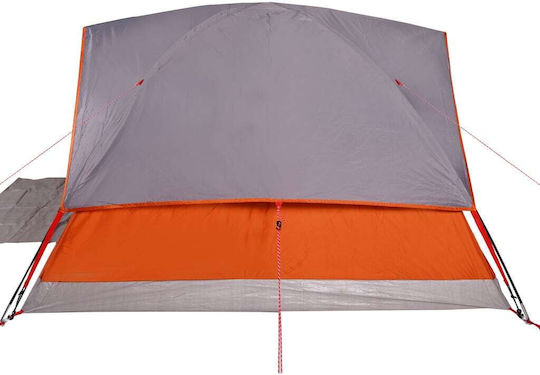 vidaXL Camping Tent Igloo Orange for 6 People 305x305x183cm