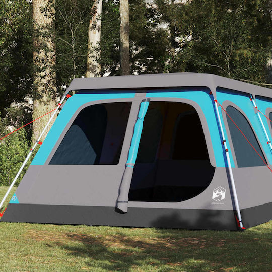 vidaXL Camping Tent Blue for 5 People 438x268x210cm