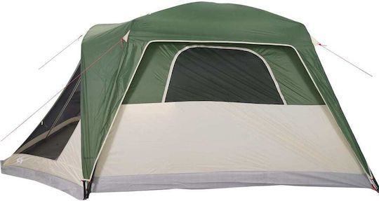 vidaXL Camping Tent Igloo Green for 6 People 305x400x205cm