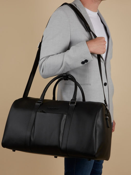 Valentino Bags Δερμάτινη Γυναικεία Τσάντα Χιαστί Μαύρη