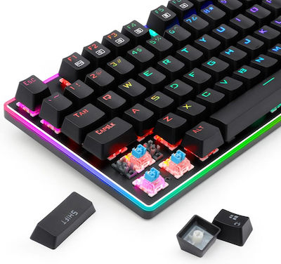 Redragon Ratri K595 RGB Gaming Tastatură Mecanică cu Albastru personalizat switch-uri și iluminare RGB (Engleză US)