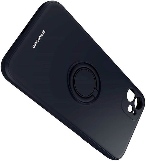Spacecase Silicone Ring Back Cover Metallic Black (iPhone 11)