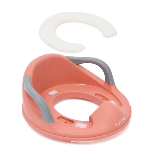 U-Grow Toddler Toilet Seat Pink with Handles and Cushion