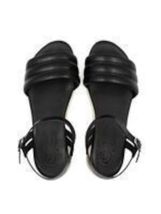 Craft Leather Women's Flat Sandals in Black Color