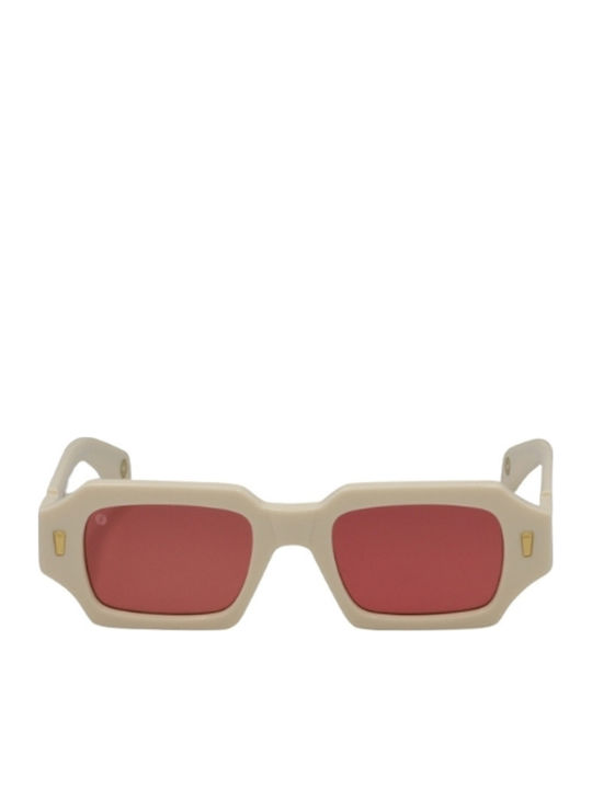 Kyme Sunglasses Λευκά with Acetate Frame & Pink Lens Kyme Sunglasses Λευκά with Acetate Frame & Pink Lens